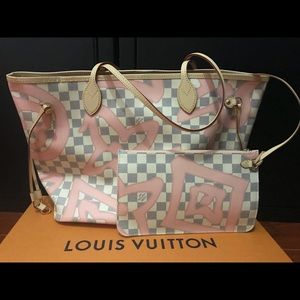 Louis Vuitton Neverfull MM Damier Azul Tahitienne